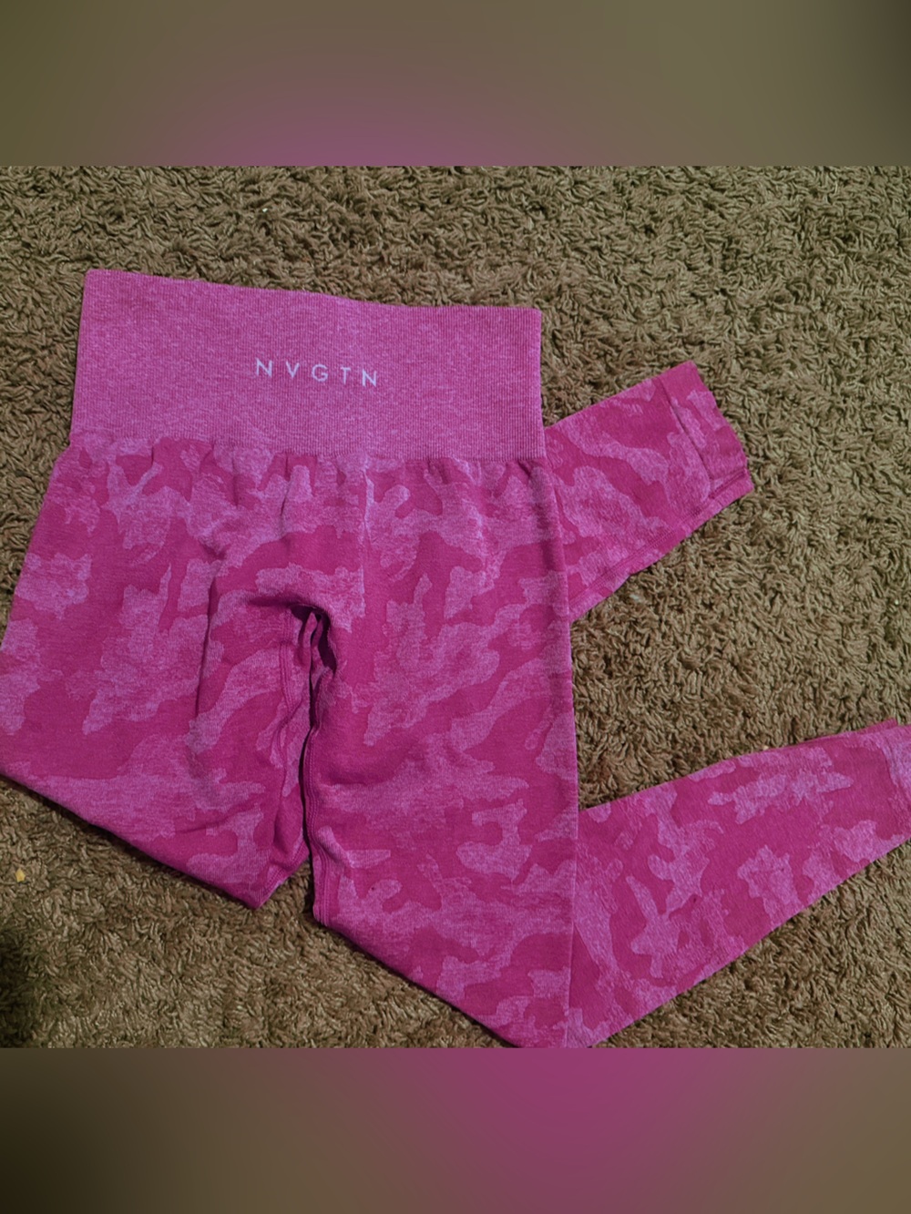 NVGTN Pink Camouflage High-Waist Seamless Leggings